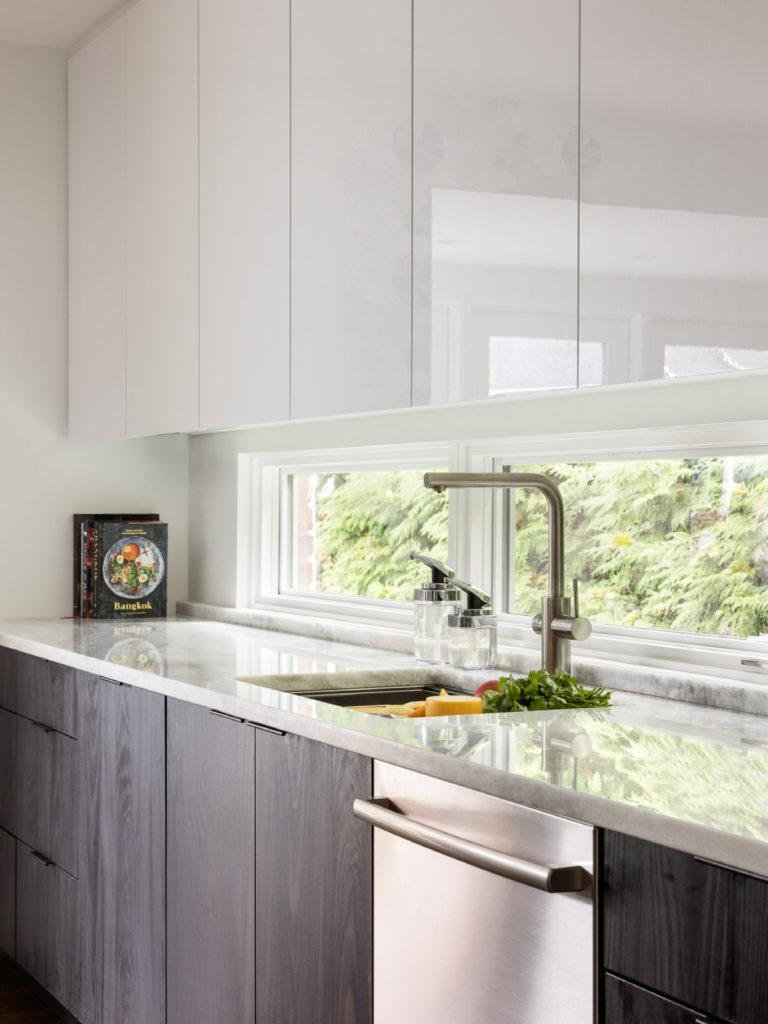kitchen sink, horizontal slit window ethereal design